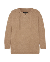 The Elder Statesman Heavy Hockey Lace Up Hooded Cashmere Sweater