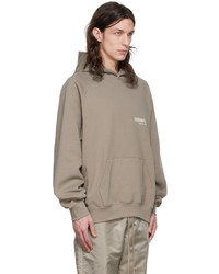 Essentials Taupe Cotton Hoodie