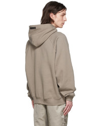 Essentials Taupe Cotton Hoodie