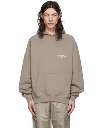 Essentials Taupe Cotton Hoodie