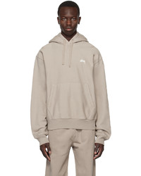 Stussy Taupe Overdyed Hoodie