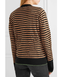 BLOUSE Crush Striped Wool Blend Cardigan
