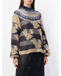 Mame Mesh Knit Oversized Sweater