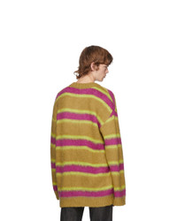 Andersson Bell Tan And Pink Stripe Alpaca Sweater