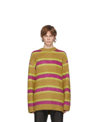 Andersson Bell Tan And Pink Stripe Alpaca Sweater
