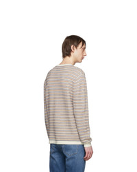 Saturdays Nyc White Lee Stripe Sweater