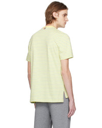 Thom Browne Green Yellow Stripe T Shirt