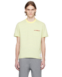 Thom Browne Green Yellow Stripe T Shirt