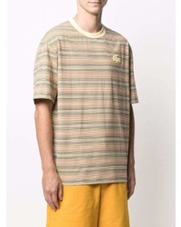 Lacoste Striped Logo Patch T Shirt