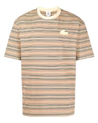 Lacoste Striped Logo Patch T Shirt