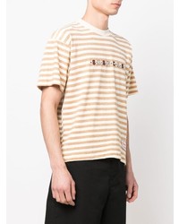 Gcds Striped Logo Print T Shirt