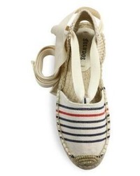 Soludos Striped Lace Up Espadrilles