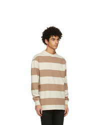 Han Kjobenhavn Beige Striped Boxy Long Sleeve T Shirt