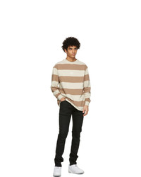 Han Kjobenhavn Beige Striped Boxy Long Sleeve T Shirt