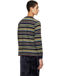 Beams Plus Multicolor Striped Long Sleeve T Shirt