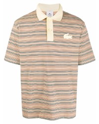 lacoste live Logo Patch Striped Polo Shirt