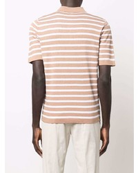 Eleventy Stripe Print Polo Shirt