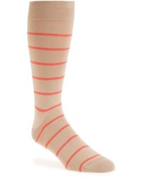 Tan Horizontal Striped Socks