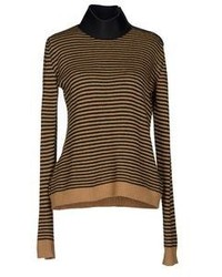 Tan Horizontal Striped Sweater