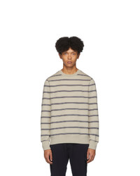 Tan Horizontal Striped Sweatshirt