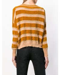 Twin-Set Striped V Neck Sweater