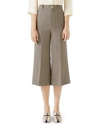 Tan Houndstooth Culottes