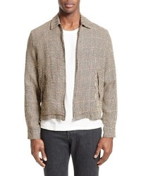 Our Legacy Houndstooth Linen Zip Front Jacket