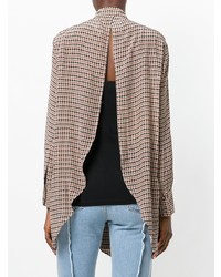 Rokh Houndstooth Print Blouse