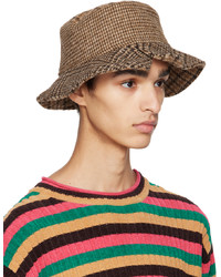 Bethany Williams Brown Houndstooth Hat