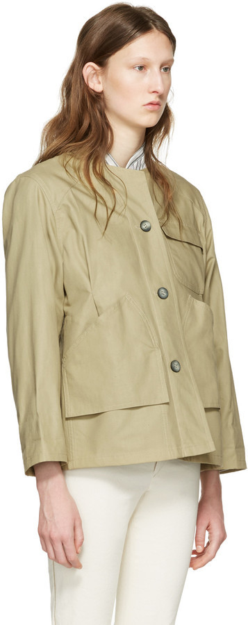 Isabel Marant Beige Sacha Easy Jacket, $690 SSENSE | Lookastic