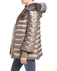 1 Madison Systems Genuine Fox Fur Trim Hooded 3 In 1 Down Jacket
