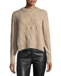Isabel Marant Elena Cable Knit Crewneck Sweater