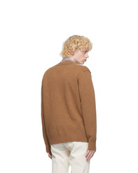 PRESIDENTs Brown Self Edge Cardigan