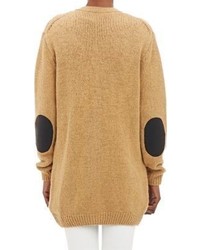 Each X Other Contrast Elbow Patch Cardigan Nude