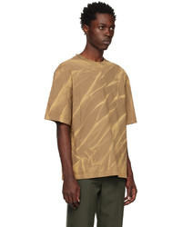 Dion Lee Khaki Crinkled Sunfade T Shirt