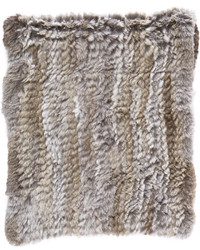 Adrienne Landau Knit Goma Fur Cowl Scarf