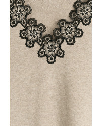 Etro Wool Blend Knit Top With Lace
