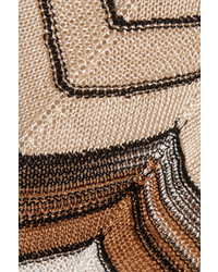 Missoni Crochet Knit Mini Skirt Brown