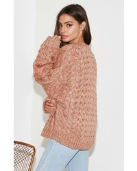 Kendall Kylie Chunky Cable Knit Cardigan