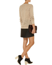 Theory Dreamerly Open Knit Cotton And Silk Blend Sweater