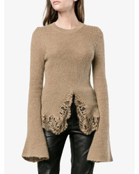 Givenchy Knitted Lace Hem Jumper