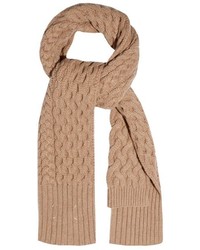 Maison Margiela Chunky Cable Knit Wool Scarf