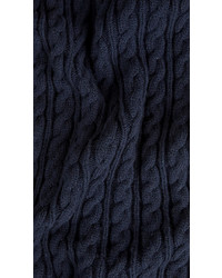 Burberry Wool Cashmere Cable Knit Scarf