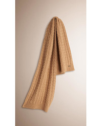 Burberry Wool Cashmere Cable Knit Scarf