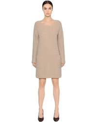 Max Mara Wool Cashmere Cable Knit Sweater Dress
