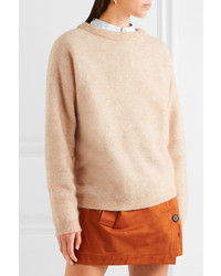Acne Studios Dramatic Knitted Sweater Beige