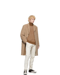 PRESIDENTs Beige Recycled Cashmere Turtleneck