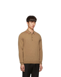Ps By Paul Smith Tan Knit Polo