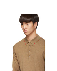 Ps By Paul Smith Tan Knit Polo