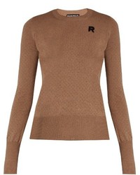 Rochas Eyelet Knit Wool Sweater